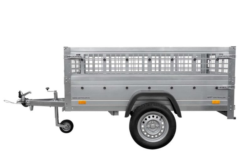 Top remorque garden trailer 200 kipp avec rehausses grillagées et roue jockey – Image 2